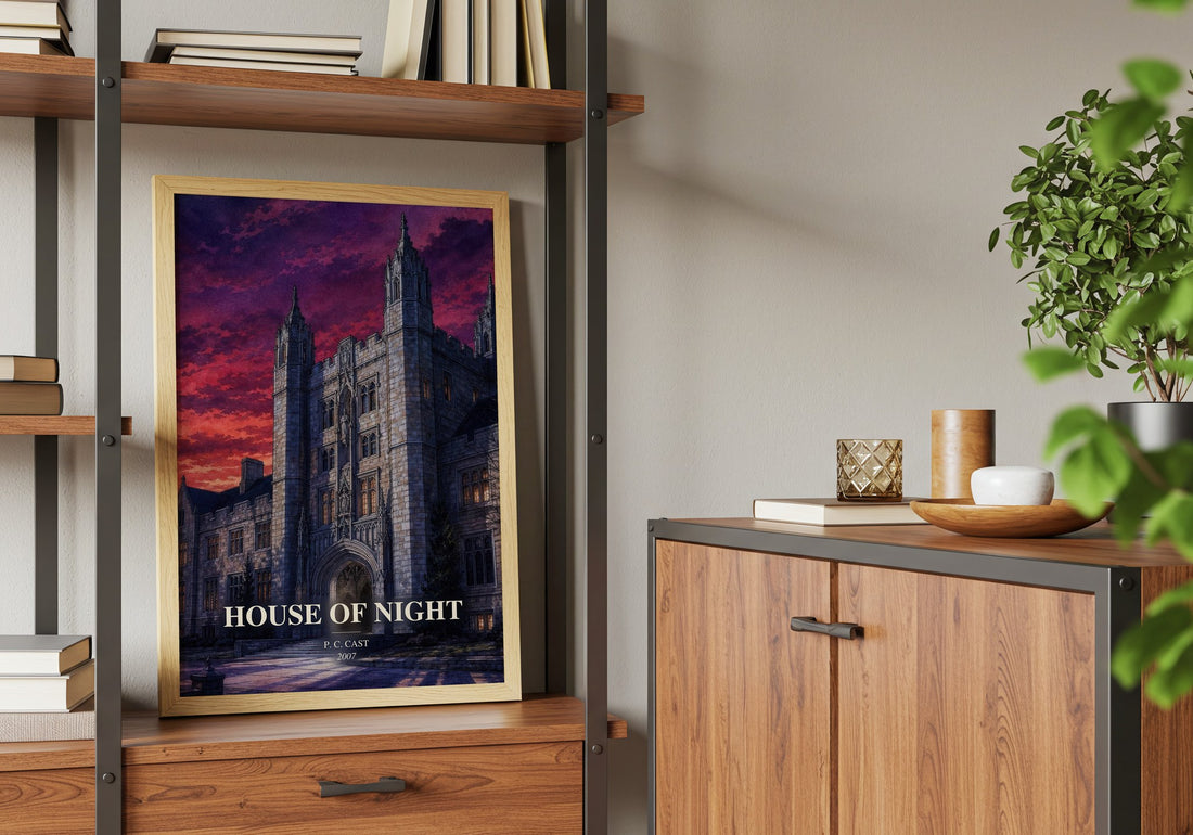 House of Night book watercolour illustration paper finish options – matte satin gloss