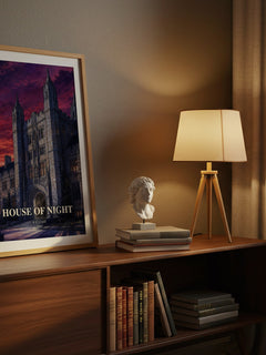 House of Night watercolour print on bookshelf – P. C. Cast fan gift