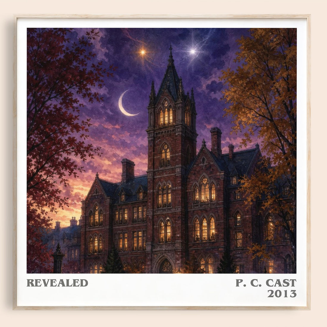 Revealed literary book poster by P. C. Cast – framed literary art print