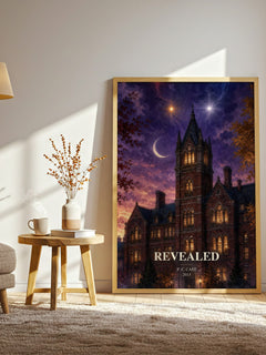 Revealed watercolour print in frame leaning in hallway – young adult wall art