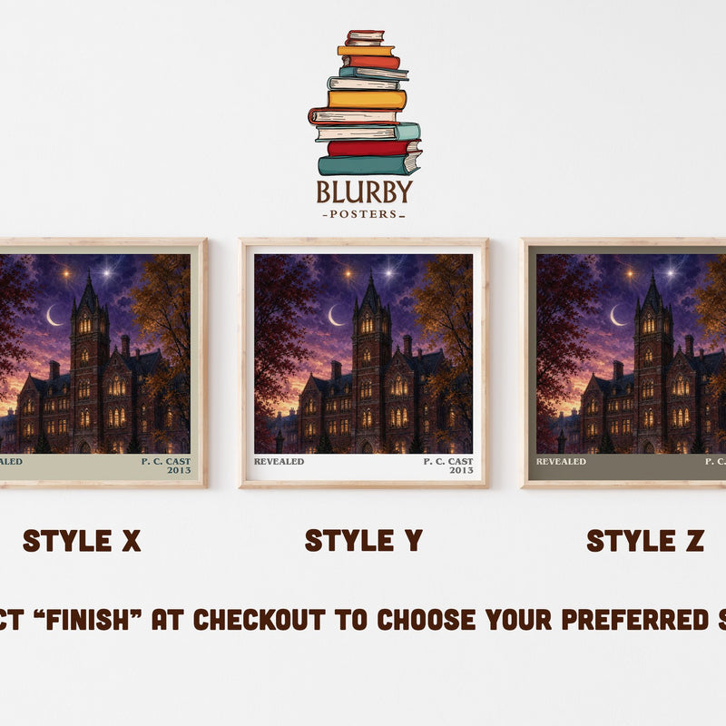 Revealed literary print in frame leaning in hallway – young adult wall art