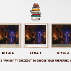Hunted literary print in frame leaning in hallway – young adult wall art