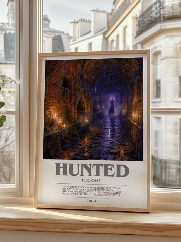 Hunted bookish poster colour and style options – P. C. Cast book art
