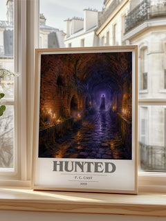 Hunted book cover poster colour and style options – P. C. Cast book art