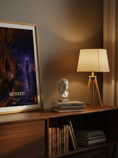 Hunted watercolour print on bookshelf – P. C. Cast fan gift
