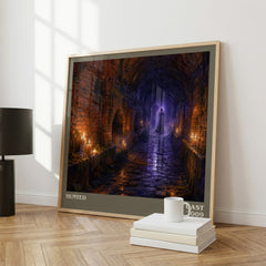 Hunted literary print framed by window – literary home decor