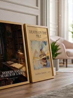 Modern man in search of a soul watercolour print framed by window – literary home decor