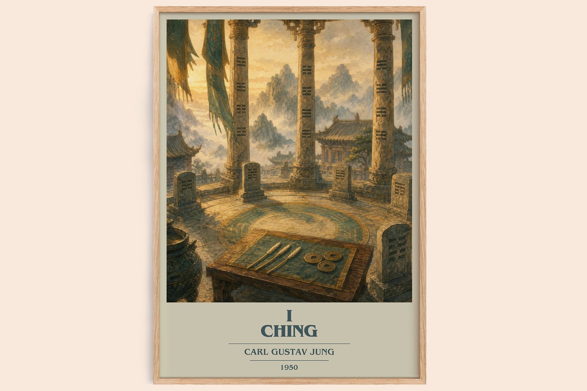 I Ching Book Cover Poster by Carl Gustav Jung