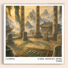 I Ching literary book poster by Carl Gustav Jung – framed literary art print