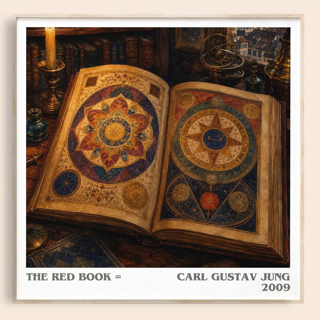 The red book = literary book poster by Carl Gustav Jung – framed literary art print