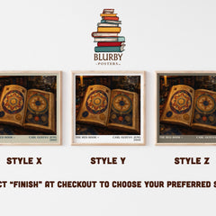 The red book = literary print in frame leaning in hallway – non fiction wall art