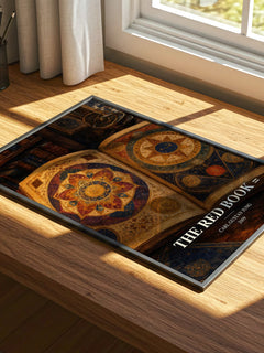 The red book = watercolour book poster framed on wall – non fiction wall art