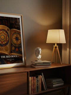 The red book = watercolour print on bookshelf – Carl Gustav Jung fan gift