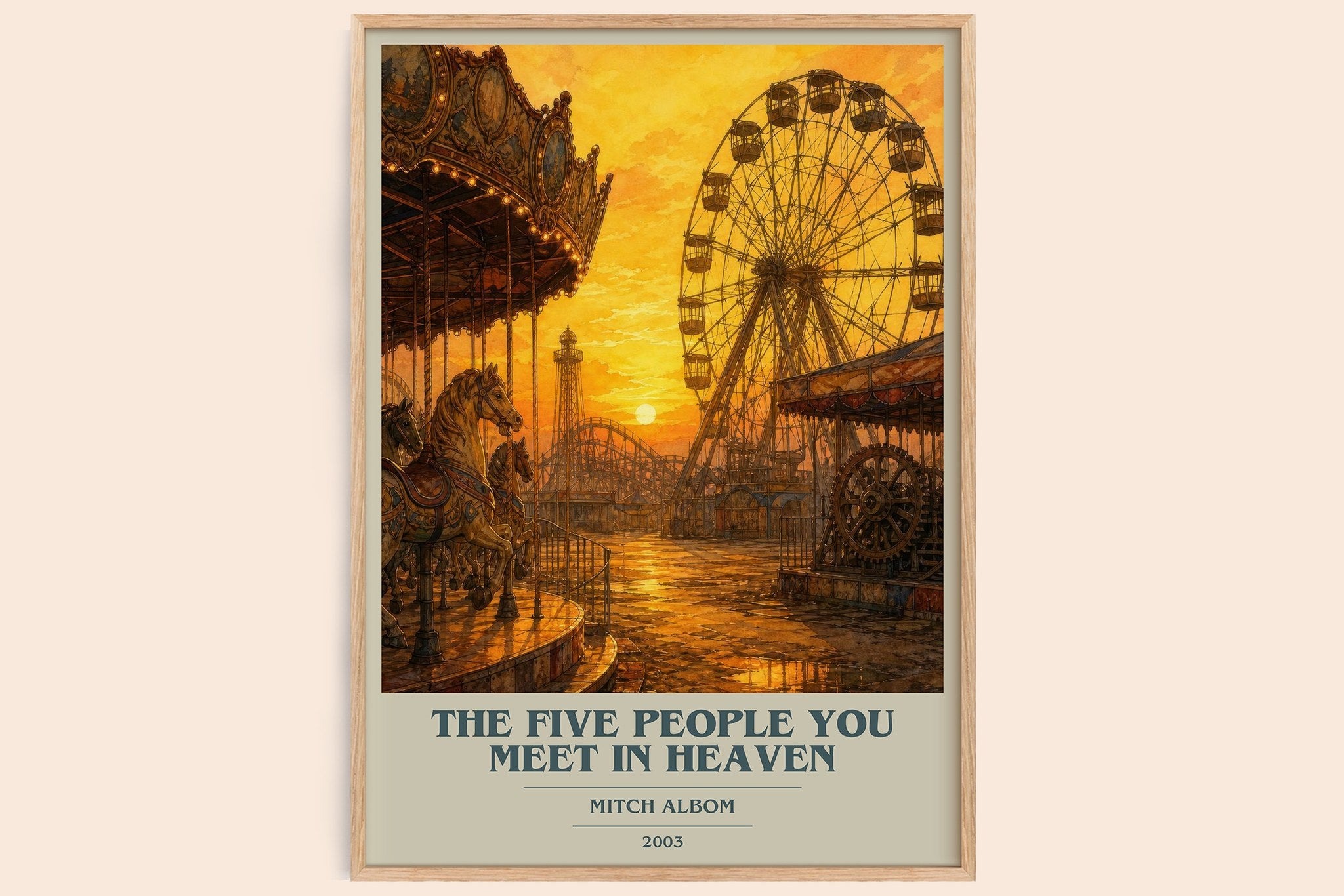 The Five People You Meet in Heaven Book Cover Poster by Mitch Albom