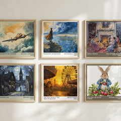 The Five People You Meet in Heaven literary art print colour and style options – Mitch Albom book art