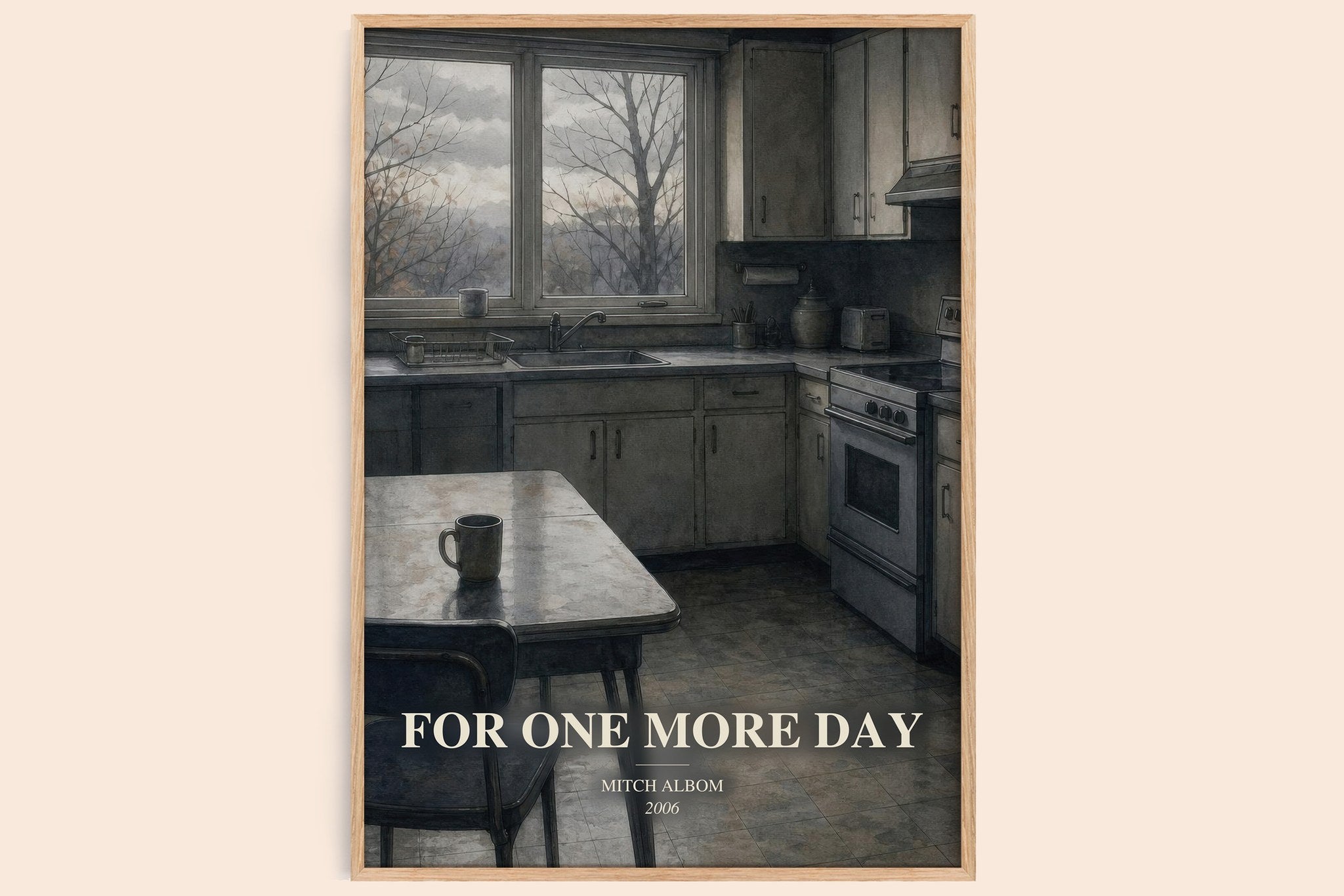 For One More Day Book Watercolour Illustration by Mitch Albom