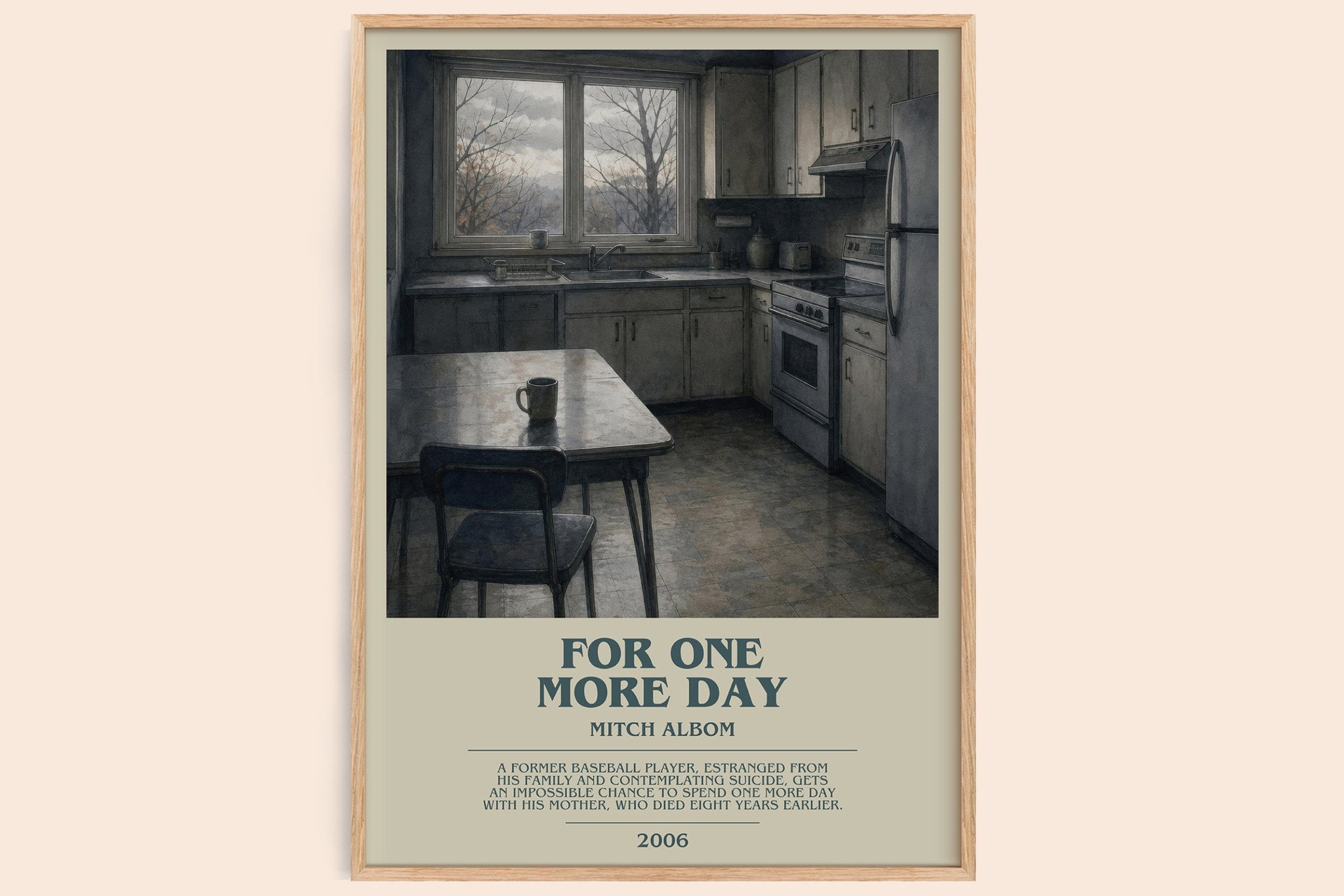 For One More Day Bookish Wall Art by Mitch Albom