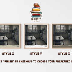 For One More Day literary print in frame leaning in hallway – contemporary fiction wall art