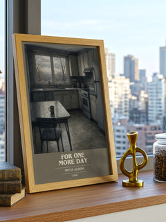 For One More Day book cover print framed by window – literary home decor