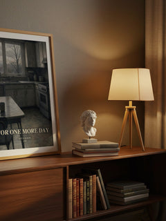 For One More Day watercolour print on bookshelf – Mitch Albom fan gift