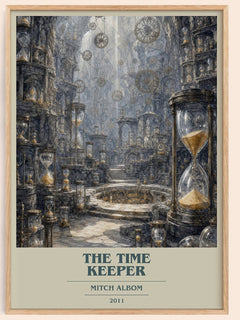 The time keeper book cover book poster by Mitch Albom – framed literary art print