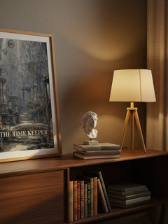 The time keeper watercolour print on bookshelf – Mitch Albom fan gift