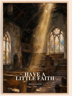 Have a little faith watercolour book poster by Mitch Albom – framed literary art print