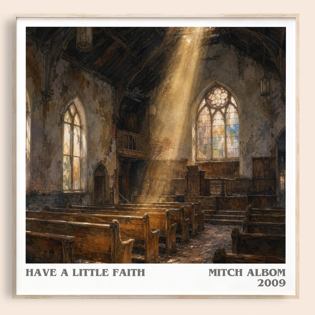 Have a little faith literary book poster by Mitch Albom – framed literary art print