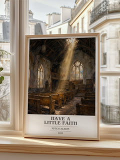 Have a little faith book cover poster colour and style options – Mitch Albom book art