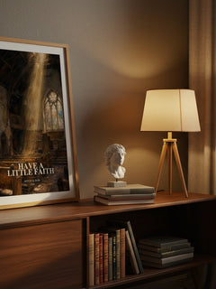 Have a little faith watercolour print on bookshelf – Mitch Albom fan gift