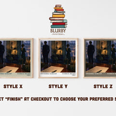 Impossible Bargain literary print in frame leaning in hallway – romance wall art