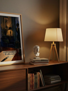 Impossible Bargain watercolour print on bookshelf – Patricia Wilson fan gift