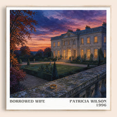 Borrowed Wife literary book poster by Patricia Wilson – framed literary art print