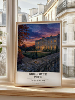 Borrowed Wife book cover poster colour and style options – Patricia Wilson book art