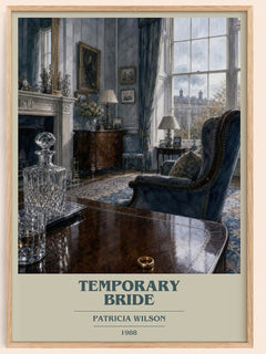 Temporary Bride book cover book poster by Patricia Wilson – framed literary art print