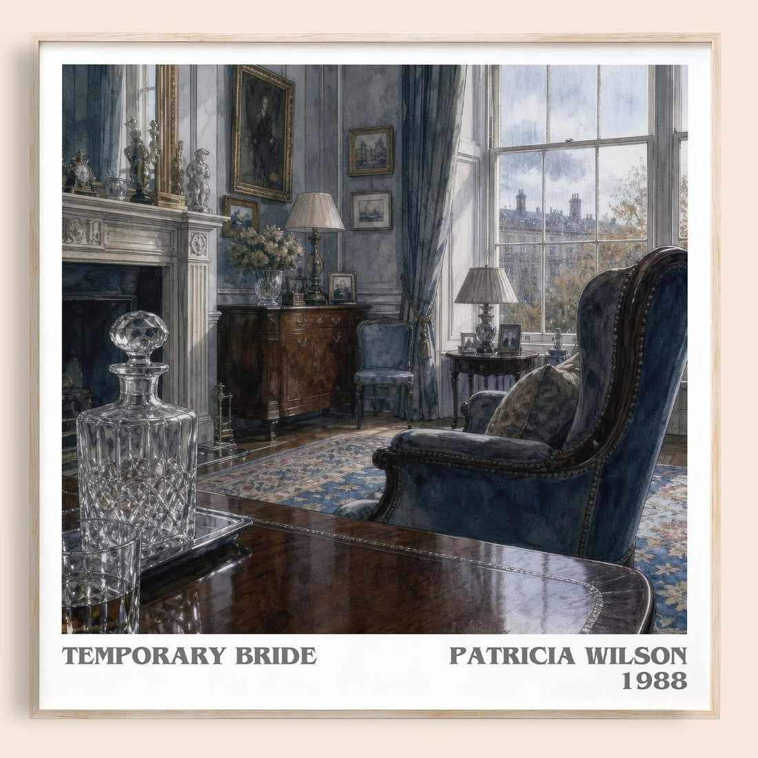 Temporary Bride literary book poster by Patricia Wilson – framed literary art print