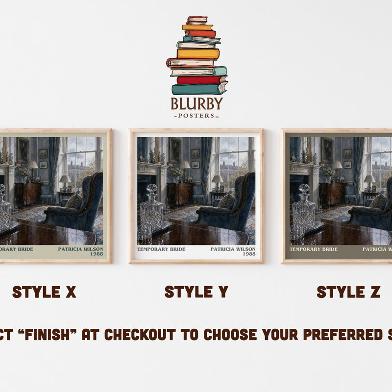 Temporary Bride literary print in frame leaning in hallway – romance wall art