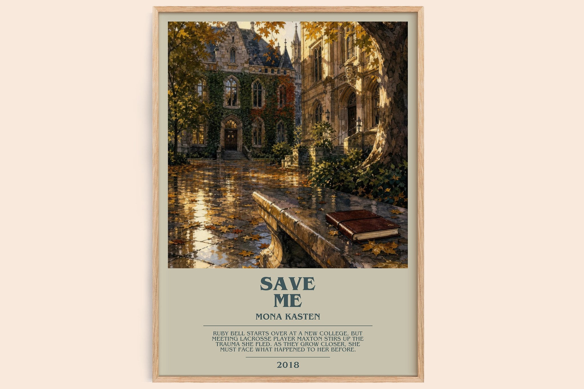 Save Me Bookish Wall Art by Mona Kasten
