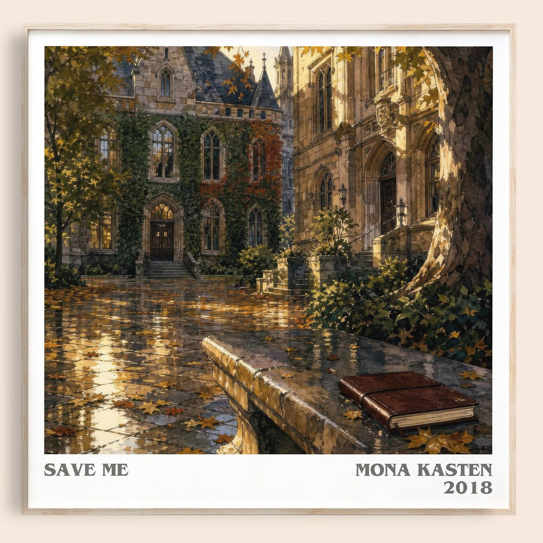 Save Me literary book poster by Mona Kasten – framed literary art print