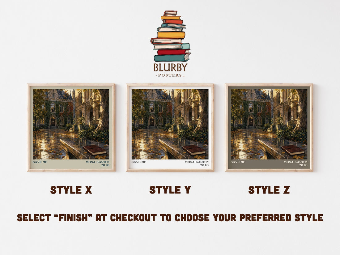 Save Me literary print in frame leaning in hallway – romance wall art (mockup)