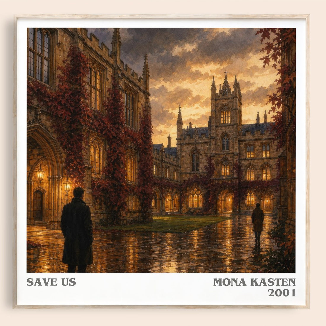Save Us literary book poster by Mona Kasten – framed literary art print
