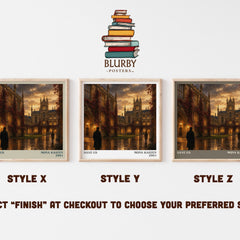 Save Us literary print in frame leaning in hallway – contemporary fiction wall art