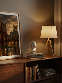 Save Us watercolour print on bookshelf – Mona Kasten fan gift