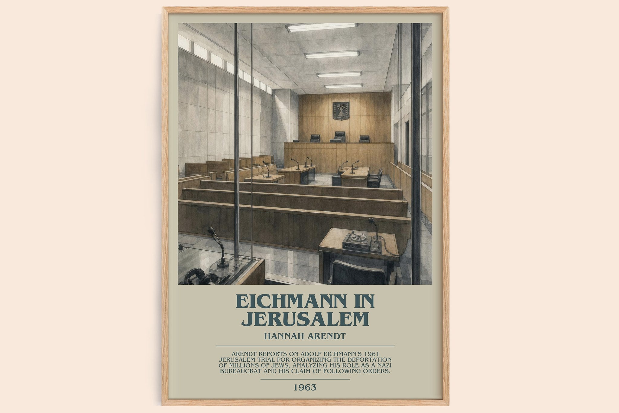 Eichmann in Jerusalem Bookish Wall Art by Hannah Arendt