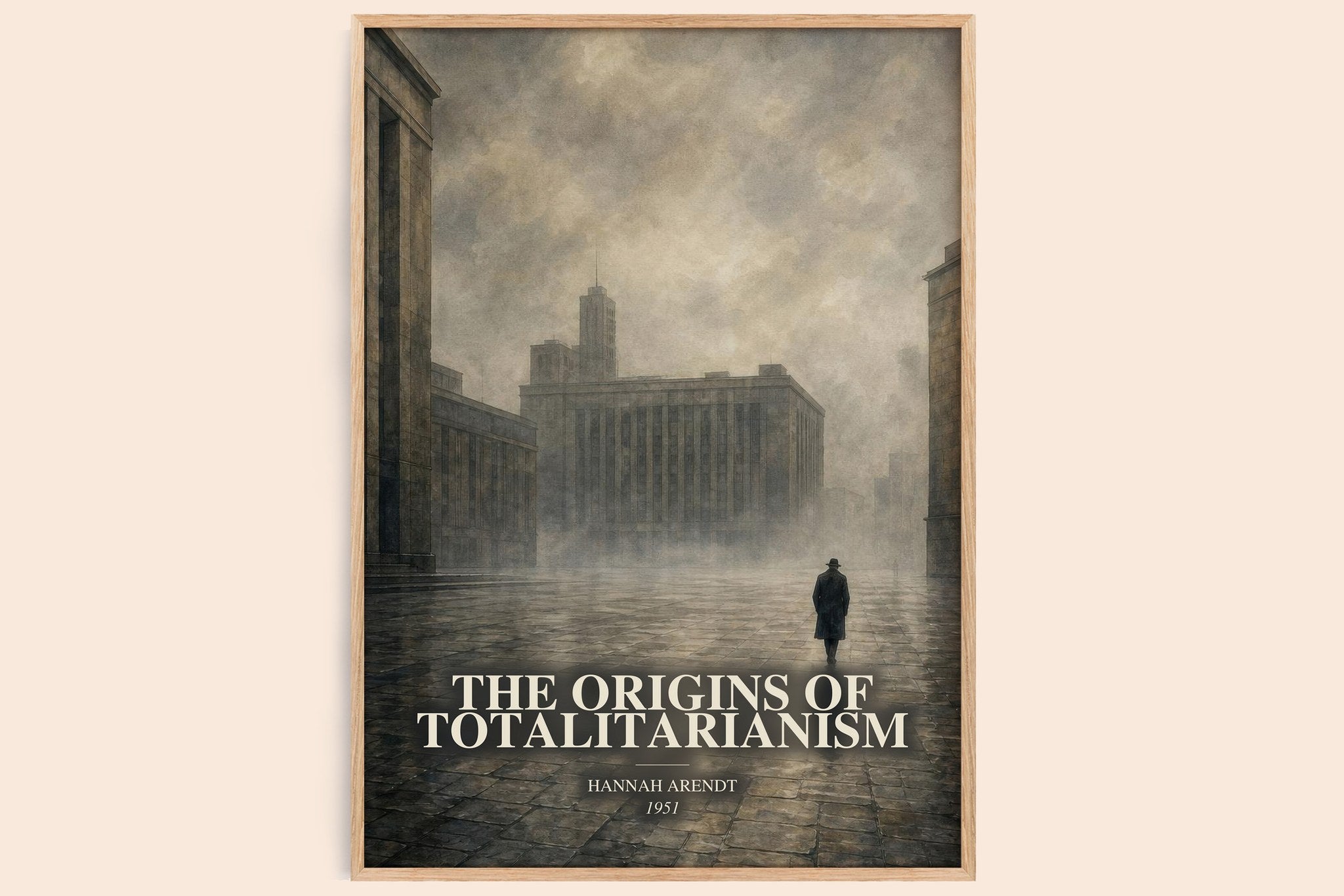 Origins of Totalitarianism Book Watercolour Illustration by H. Arendt