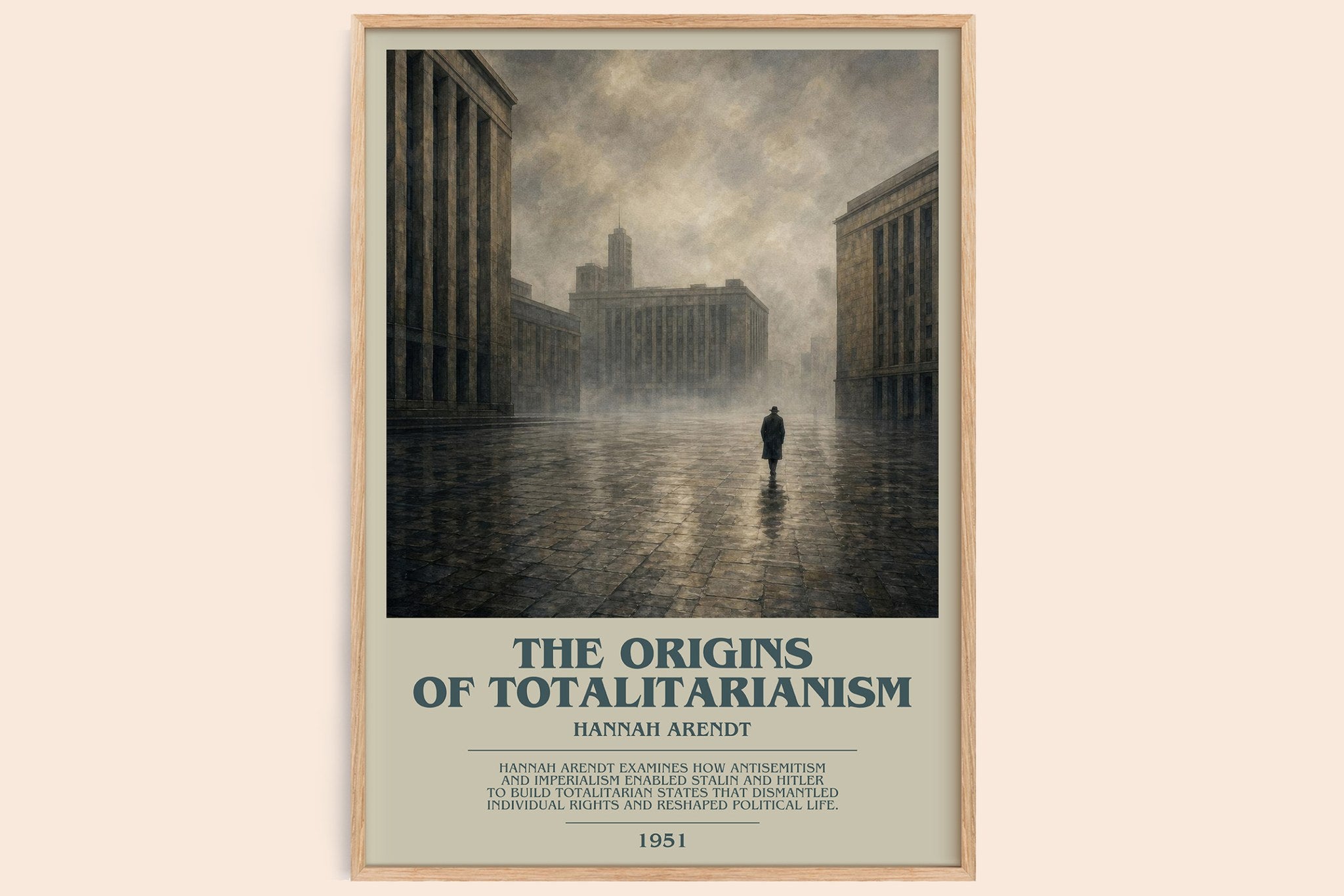The Origins of Totalitarianism Bookish Wall Art by Hannah Arendt