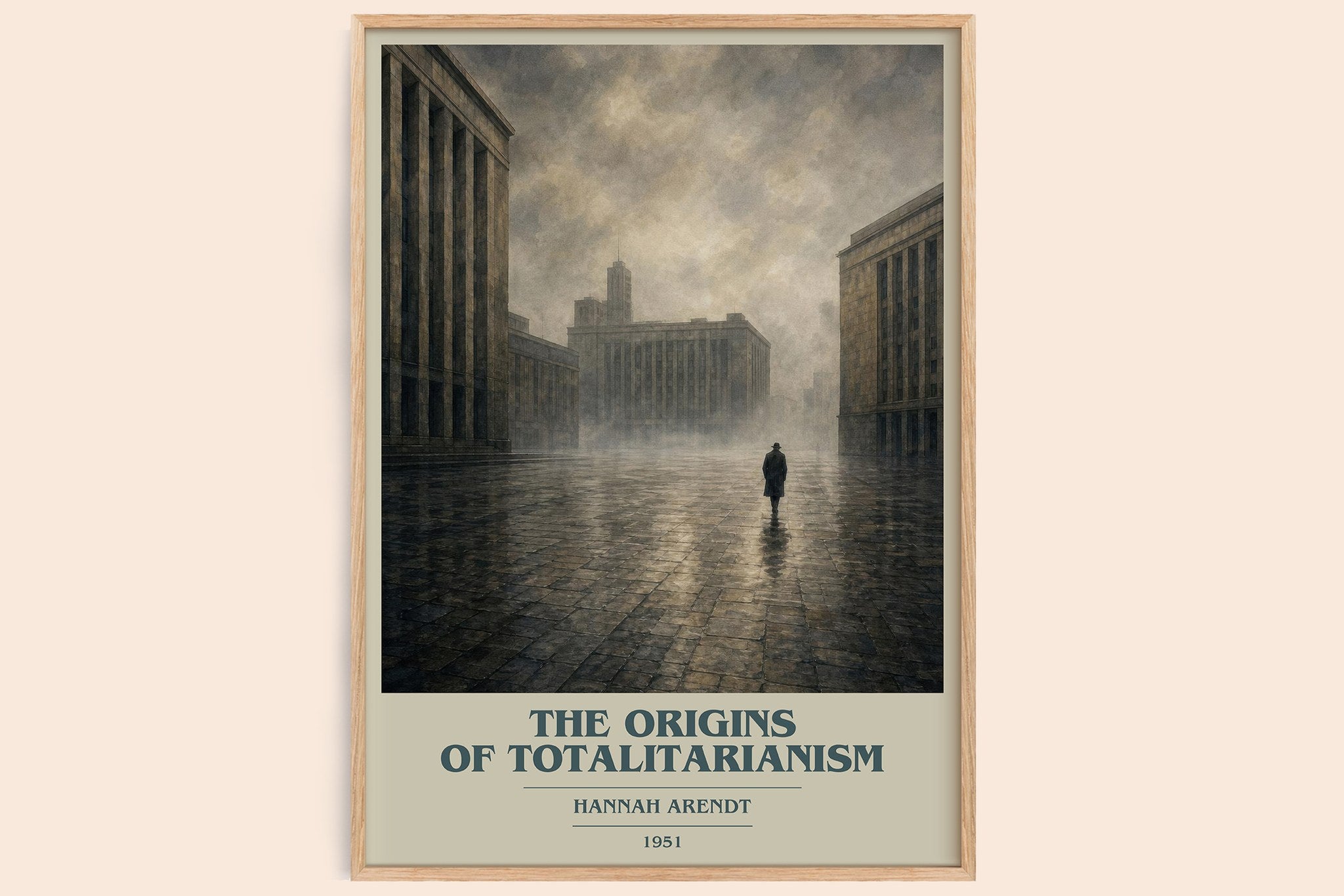 The Origins of Totalitarianism Book Cover Poster by Hannah Arendt