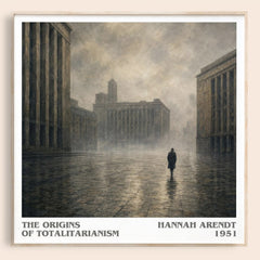 The Origins of Totalitarianism literary book poster by Hannah Arendt – framed literary art print