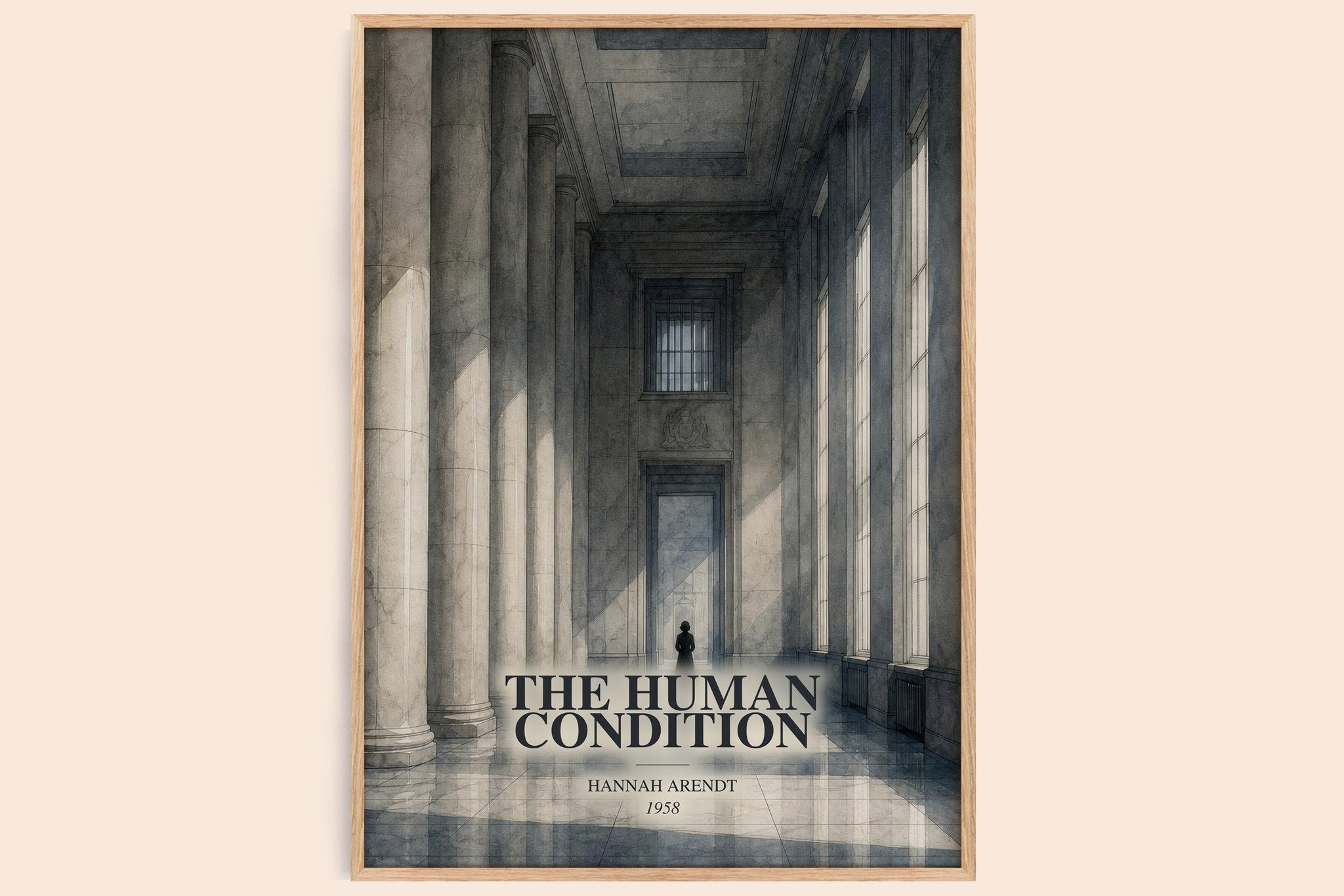 The Human Condition Book Watercolour Illustration by Hannah Arendt