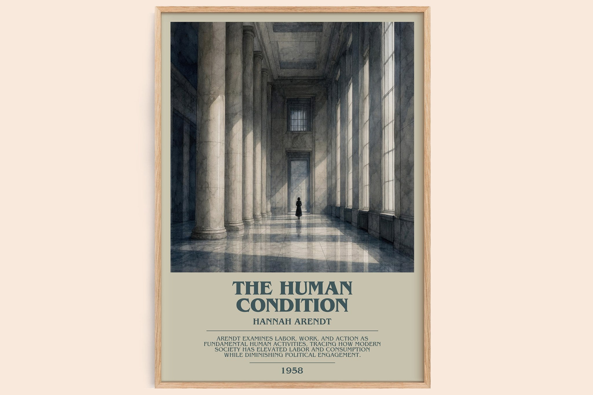 The Human Condition Bookish Wall Art by Hannah Arendt